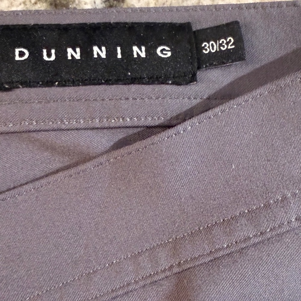 Dunning Golf Mens Gray Performance 5-Pocket Stretch Pants 30x32 Slim Straight - Picture 2 of 6